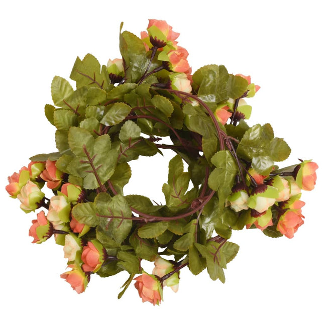 blomsterguirlander 6 stk. 215 cm vinrød