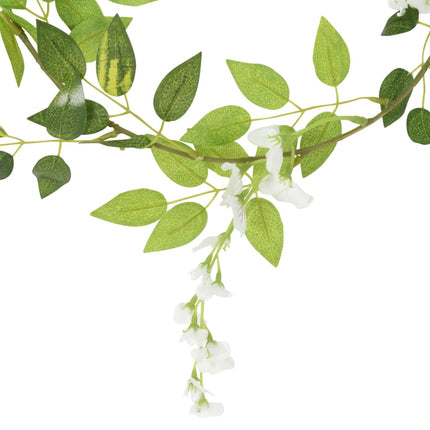 blomsterguirlander 6 stk. 200 cm hvid