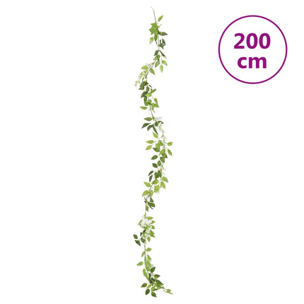 blomsterguirlander 6 stk. 200 cm hvid