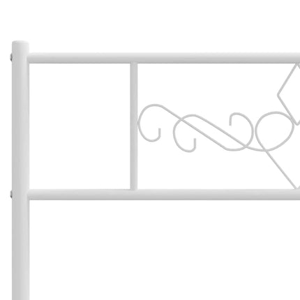 sengeramme med sengegavl 100x200 cm metal hvid