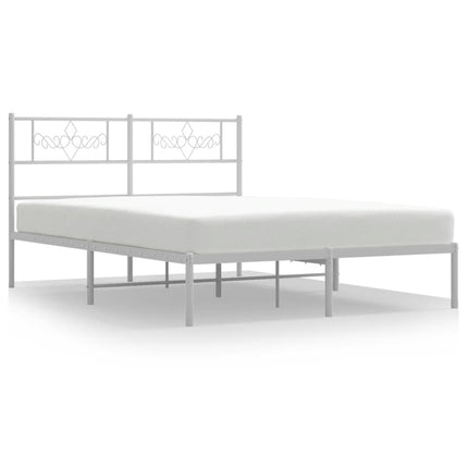 sengeramme med sengegavl 120x190 cm metal hvid