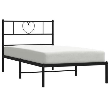 sengeramme med sengegavl 107x203 cm metal sort