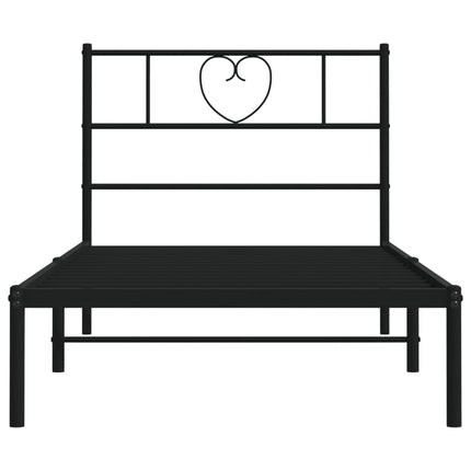 sengeramme med sengegavl 107x203 cm metal sort