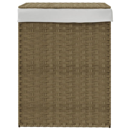vasketøjskurv med låg 46x33x60 cm polyrattan