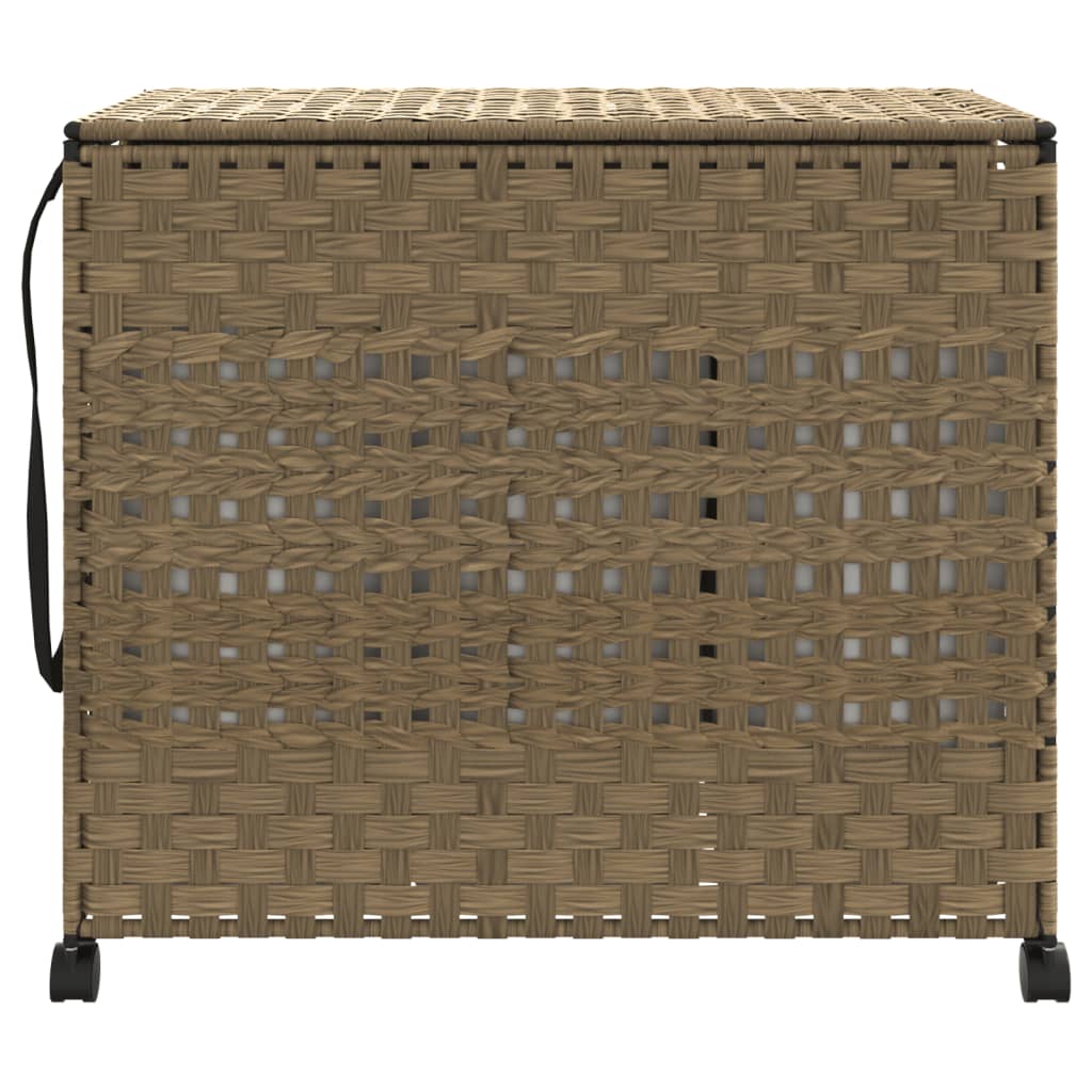 vasketøjskurv med hjul 66x35x60 cm rattan