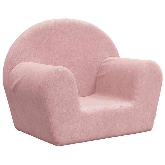 børnesofa lyserød blød plys
