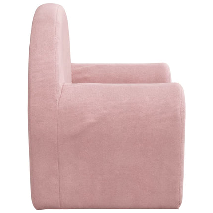 børnesofa lyserød blød plys