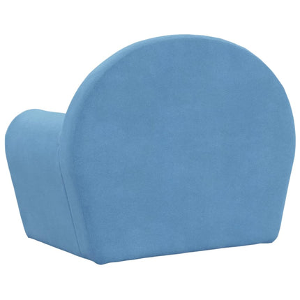 sovesofa til børn blødt plys blå