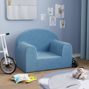 lænestol til børn blødt plys blå