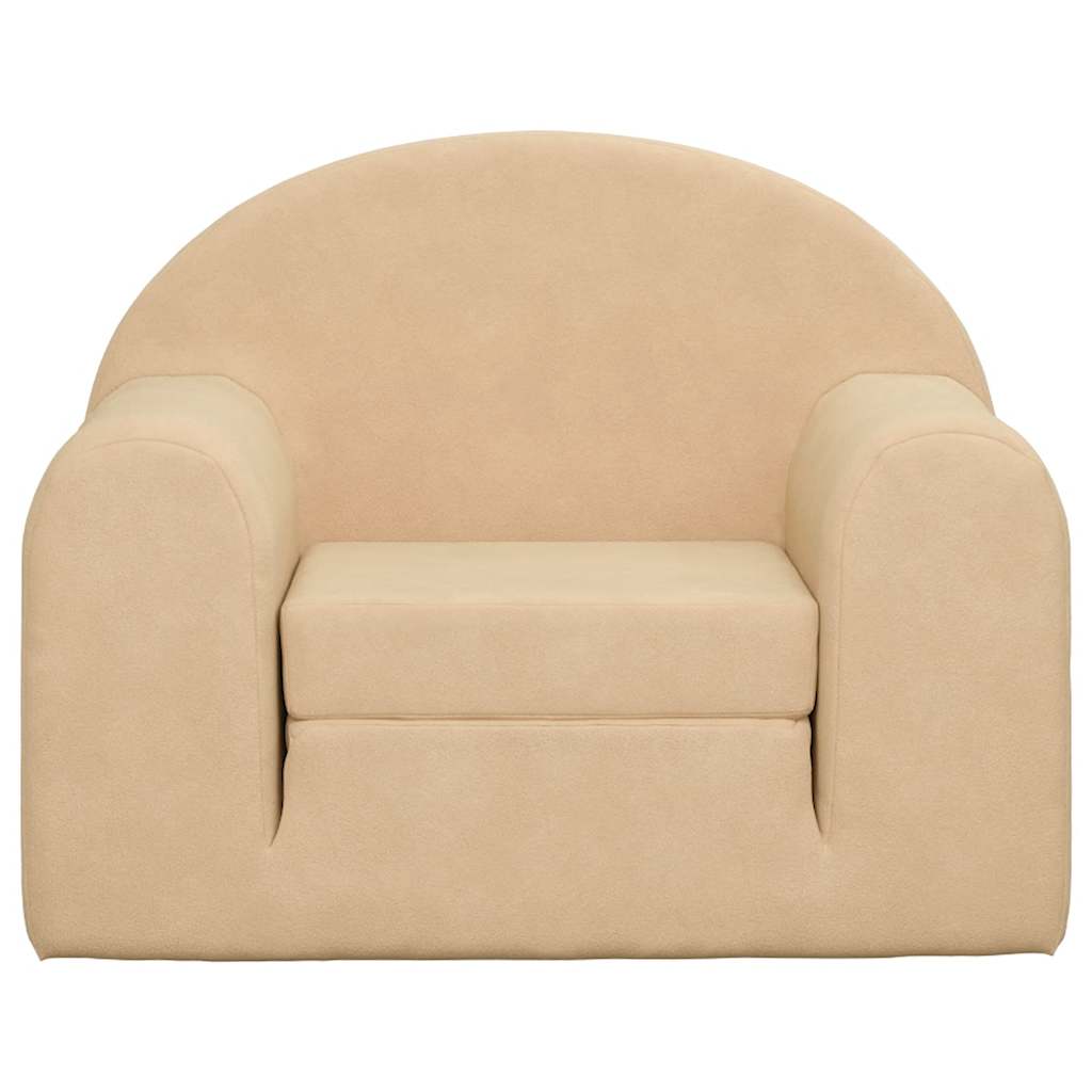sofaseng til børn blødt plys cremefarvet