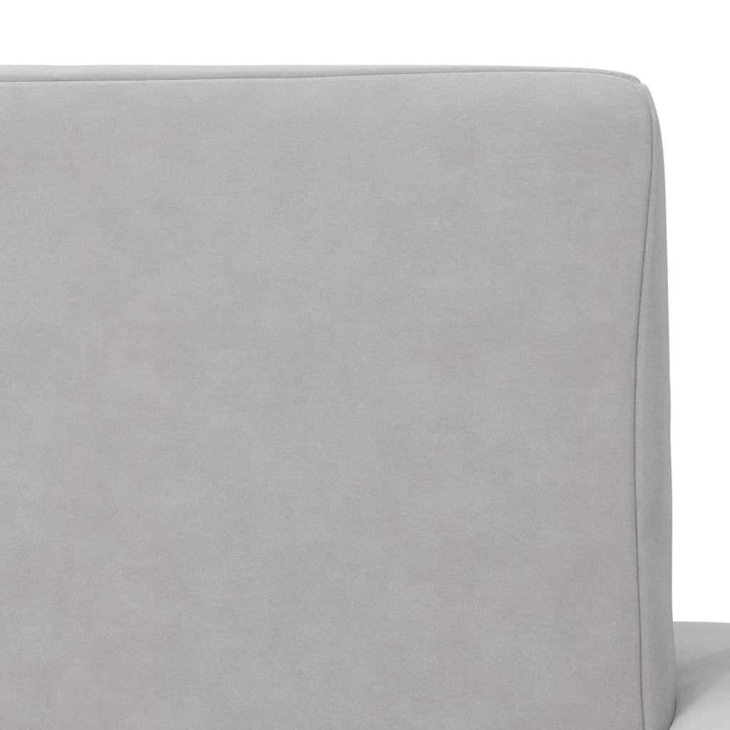 2-personers sovesofa til børn blødt plys lysegrå