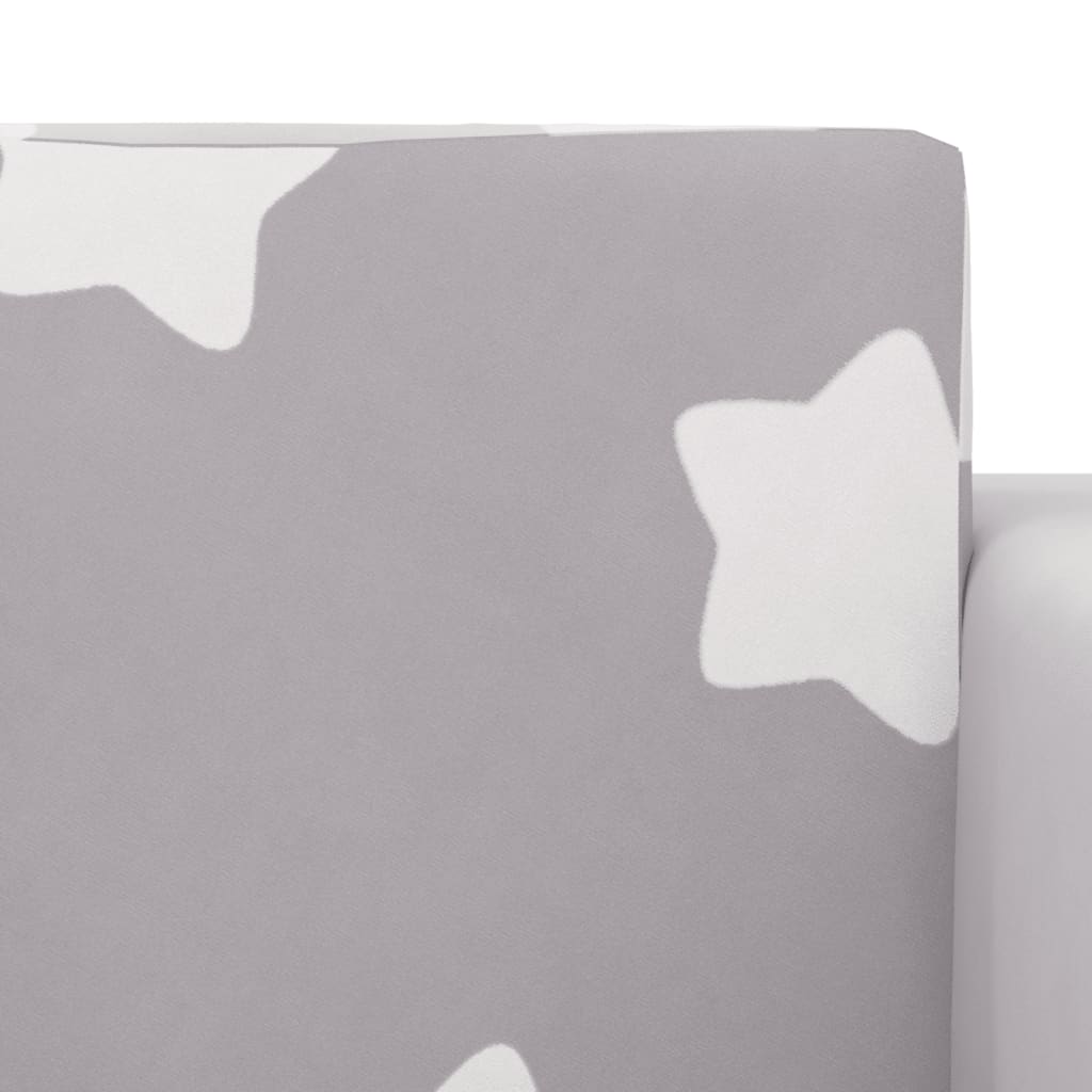 2-personers sovesofa til børn med stjerner blødt plys lysegrå