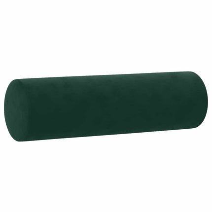 2-personers sofa med pyntepuder 120 cm velour mørkegrøn