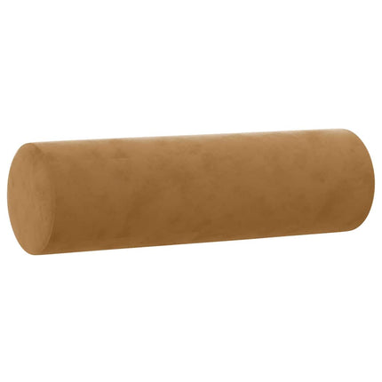 2-personers sofa med pyntepuder 120 cm velour brun