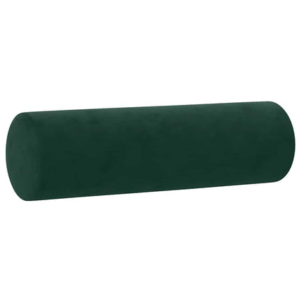2-personers sofa med pyntepuder 140 cm velour mørkegrøn