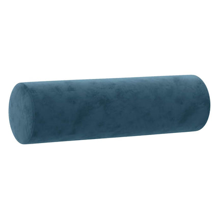 2-personers sofa med pyntepuder 140 cm velour blå