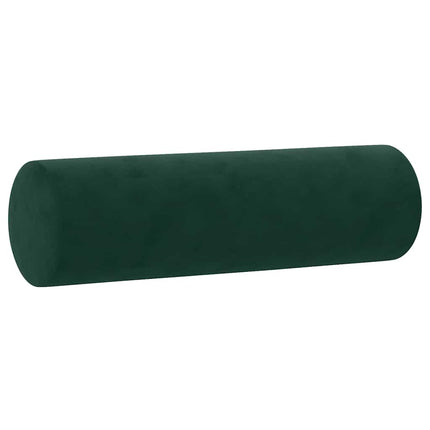 3-personers sofa med pyntepuder 180 cm velour mørkegrøn