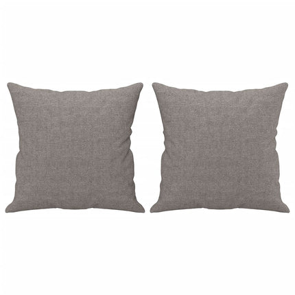 2-personers sofa med pyntepuder 120 cm stof gråbrun