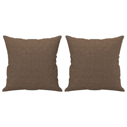 2-personers sofa med pyntepuder 140 cm stof brun