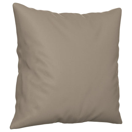 2-personers sofa med puder 120 cm mikrofiberstof gråbrun
