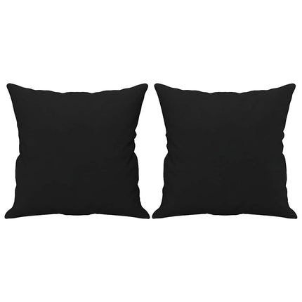 2-personers sofa med puder 120 cm mikrofiberstof sort