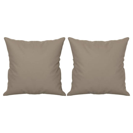 2-personers sofa med puder 140 cm mikrofiberstof gråbrun