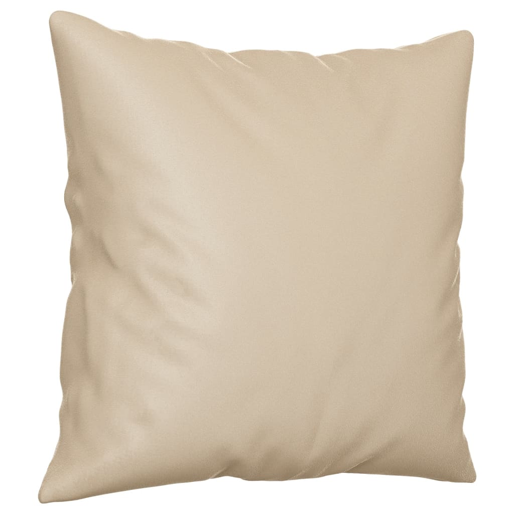 3-personers sofa med puder 180 cm mikrofiberstof cremefarvet