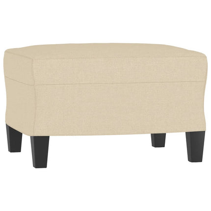 sofastol med fodskammel 60 cm Stof cremefarvet