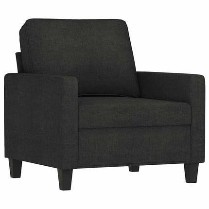 sofastol med fodskammel 60 cm stof Sort