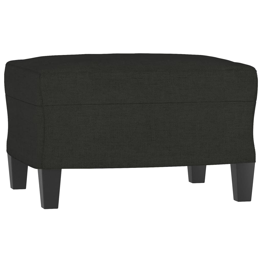 sofastol med fodskammel 60 cm stof Sort