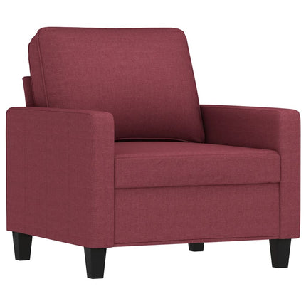 sofastol med fodskammel 60 cm stof vinrød