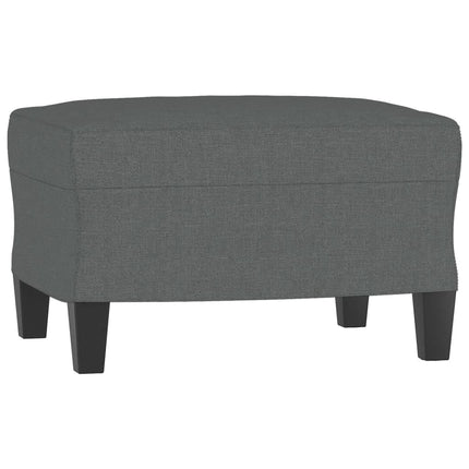 3-personers sofa med fodskammel 180 cm stof Mørkegrå