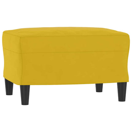 sofastol med fodskammel 60 cm velour gul