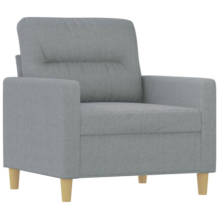 sofastol med fodskammel 60 cm stof lysegrå