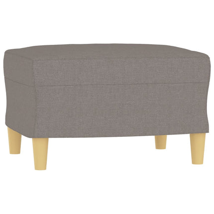 3-personers sofa med fodskammel 180 cm stof Gråbrun