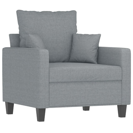 sofastol med fodskammel 60 cm stof lysegrå