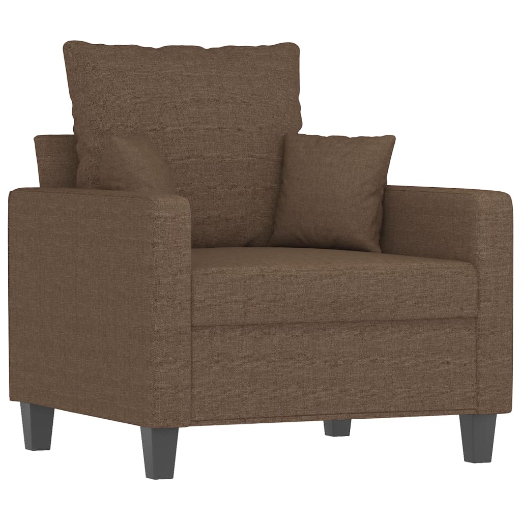 sofastol med fodskammel 60 cm stof Brun