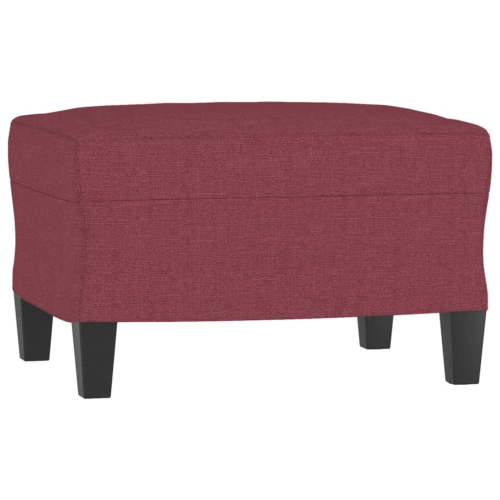 sofastol med fodskammel 60 cm stof vinrød