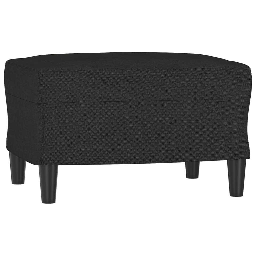 sofastol med fodskammel 60 cm stof Sort