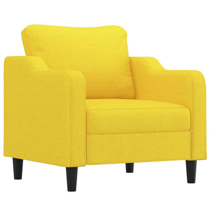 sofastol med fodskammel 60 cm stof Lysegul