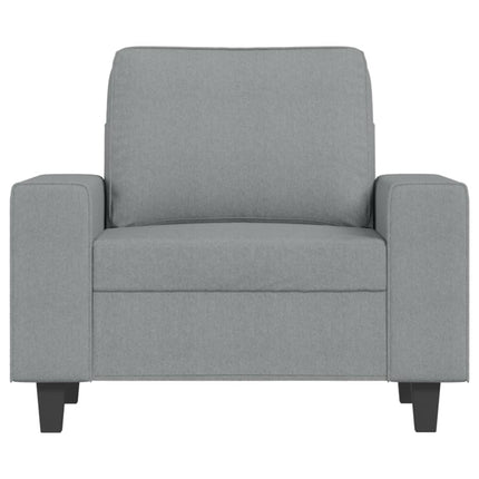 sofastol med fodskammel 60 cm stof lysegrå