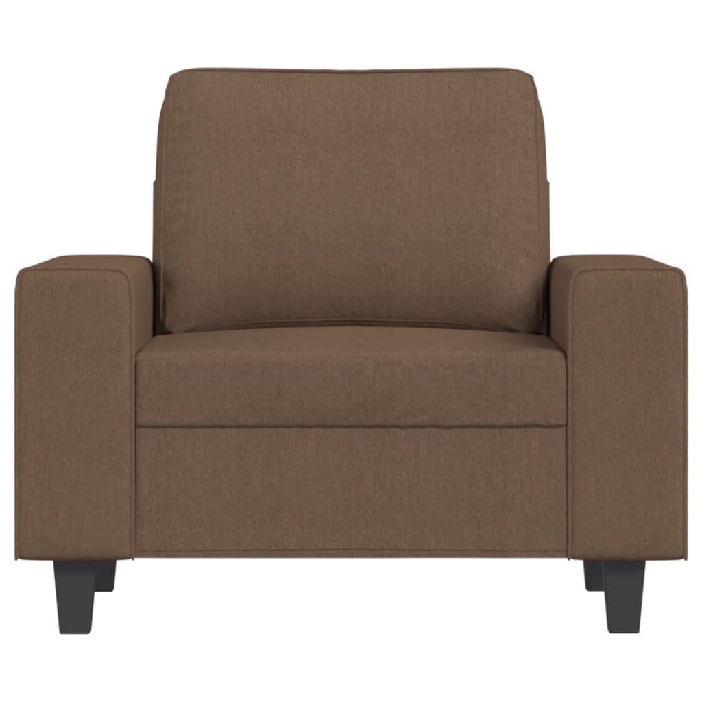 sofastol med fodskammel 60 cm stof Brun