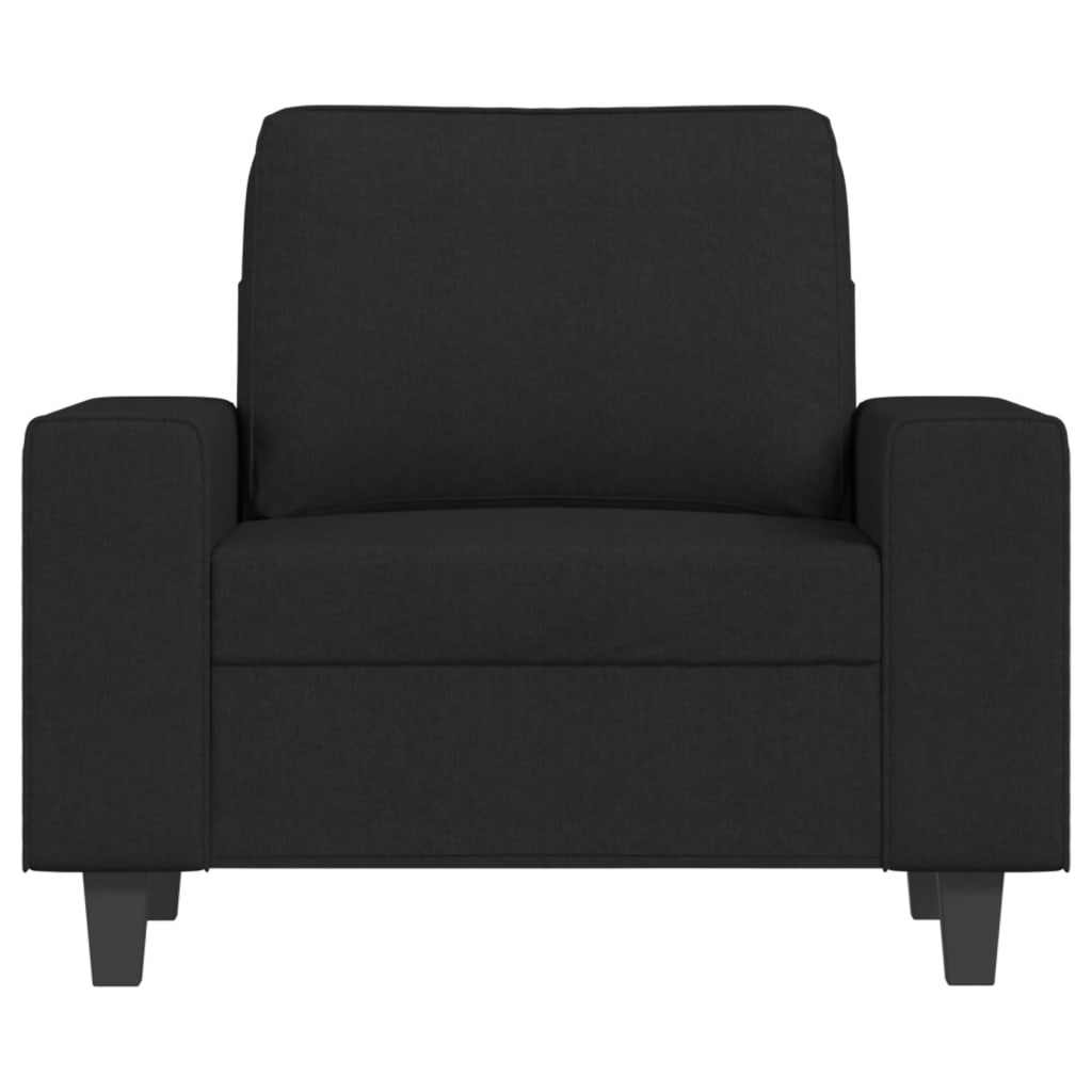 sofastol med fodskammel 60 cm stof Sort