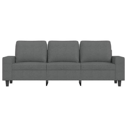 3-personers sofa med fodskammel 180 cm stof Mørkegrå