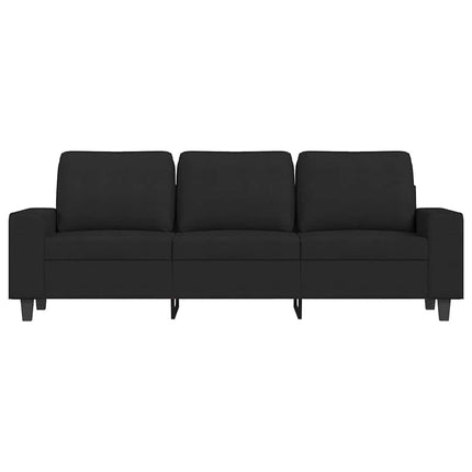 3-personers sofa med fodskammel 180 cm sort