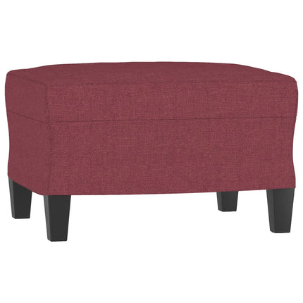 3-personers sofa med fodskammel 180 cm stof Vinrød