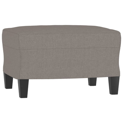 3-personers sofa med fodskammel 180 cm stof Gråbrun