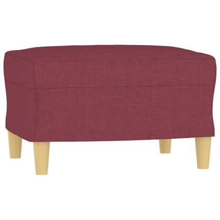 sofastol med fodskammel 60 cm stof vinrød