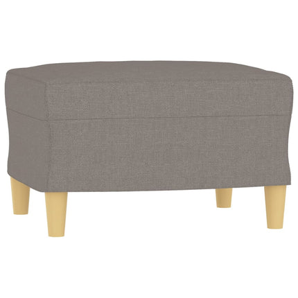 3-personers sofa med fodskammel 180 cm stof Gråbrun