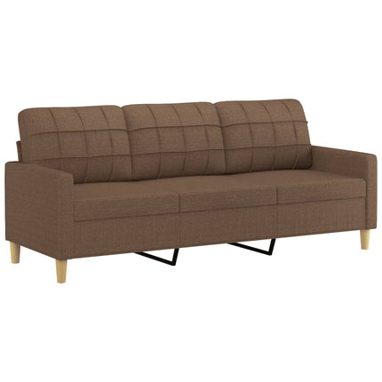 sofasæt 4 dele med hynder stof brun